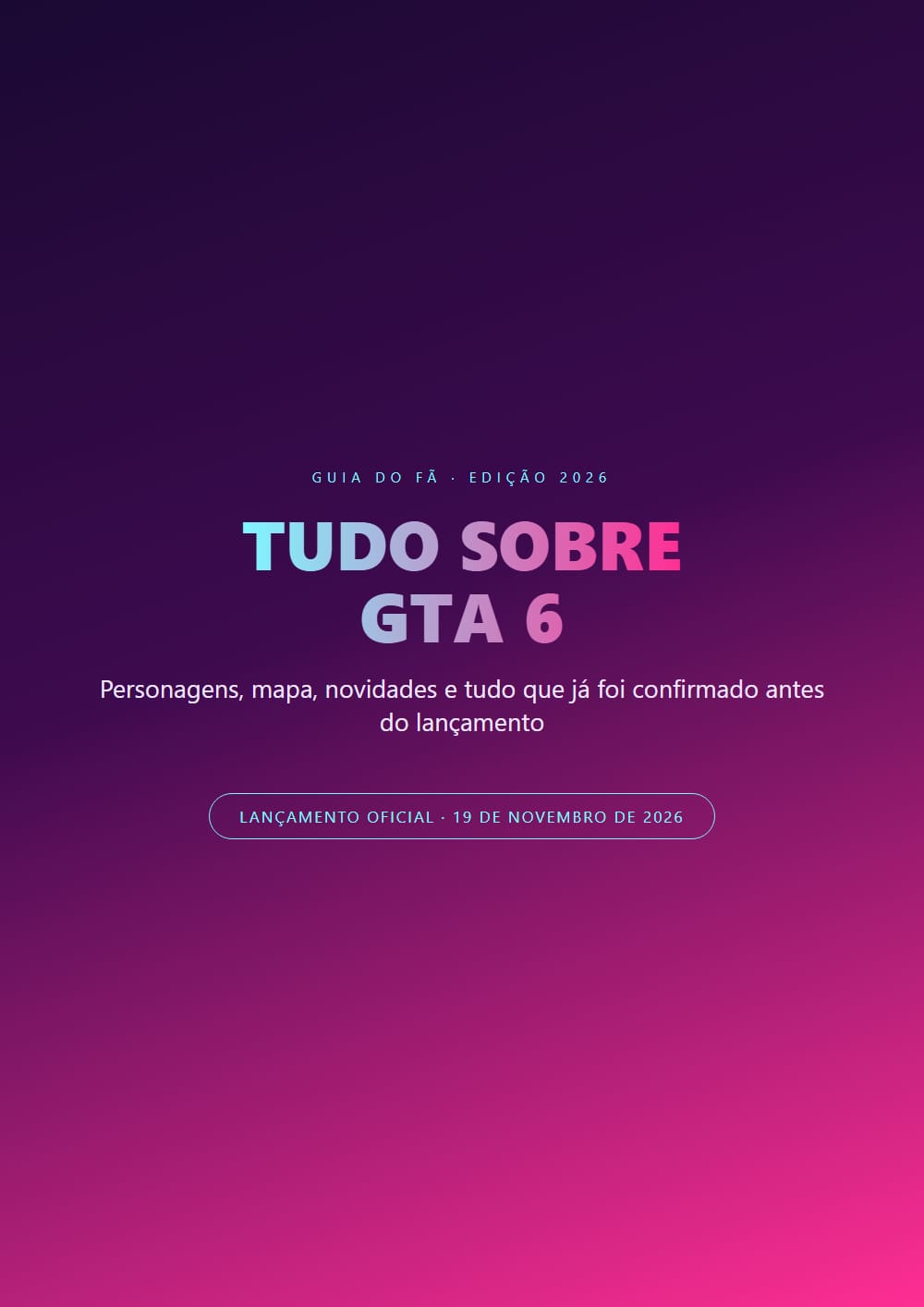 Capa do material Tudo Sobre GTA 6